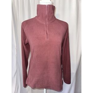 Columbia Sportswear Pullover Womens Size S Fleece Mauve Quarter Zip Stretch